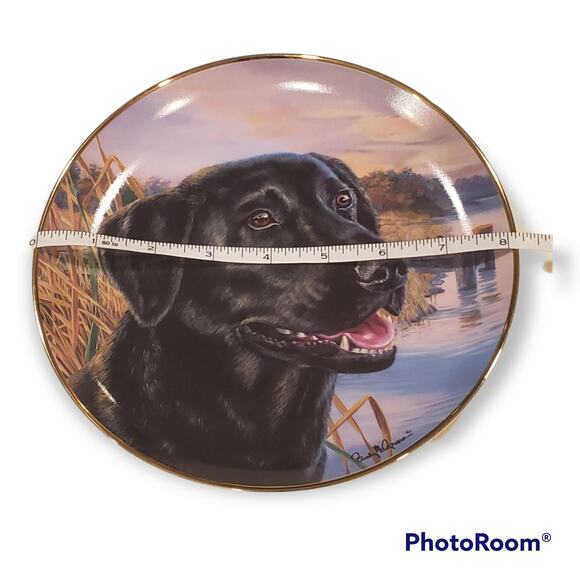 Franklin Mint AWAITING HIS MASTERS CALL Dog Collector Plate by Randy McGovern - Picture 5 of 5